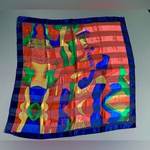 Picasso Scarf, colorful fun, 37 x 37